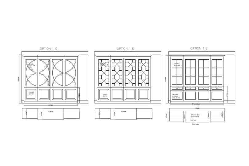 Bespoke joinery drawings